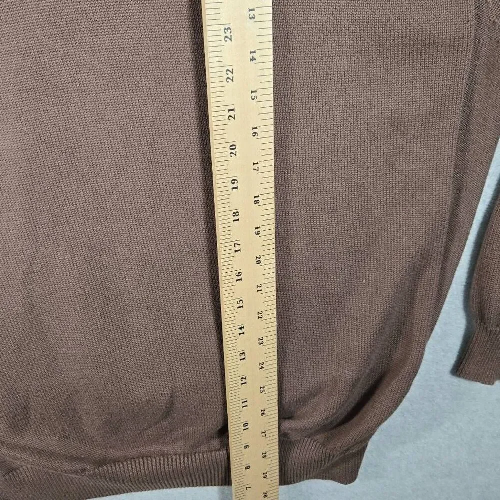 Lacoste Sweater Knit Vneck Size 7 2XL Brown - Picture 8 of 10
